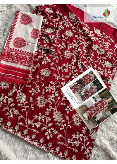 SANIYA TRENDZ 7117 B DEALER PAKISTANI SUITS RIYON COTTON