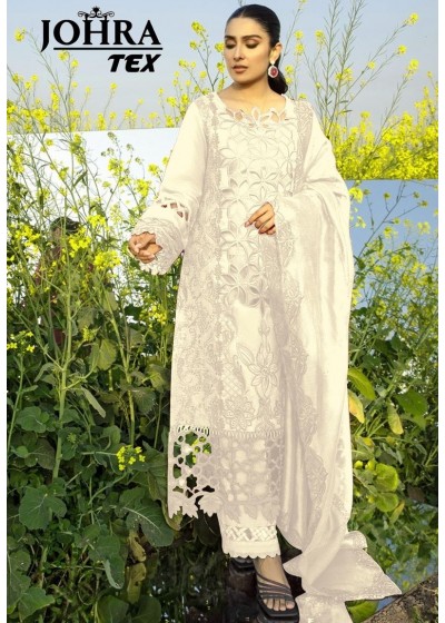 JOHRA TEX JT 154 D WHITE LATEST PAKISTANI SUITS SUPPLIER