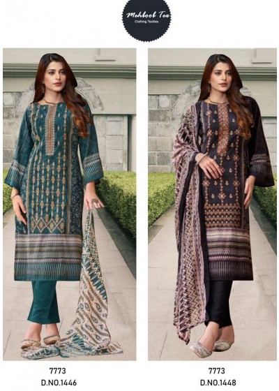 MEHBOOB TEX 1446 1448 PURE COTTON PAKISTANI SUITS WHOLESALE