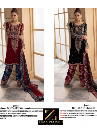 ZIAYA DESIGNS 1126 AB BEST PAKISTANI SUITS WHOLESALE