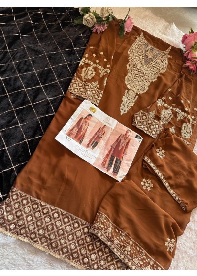 ZIAAZ DESIGNS 687 VELVET PAKISTANI SALWAR SUITS 