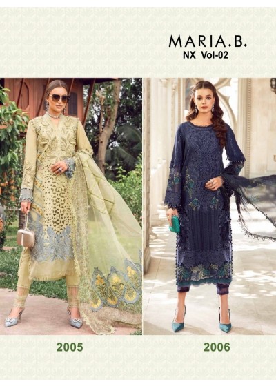 SHRADDHA DESIGNER 2005 2006 MARIA B NX VOL 2 PURE COTTON PAKISTANI DRESSES