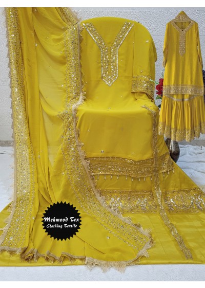 MEHMOOD TEX M 52 YELLOW PAKISTANI SUITS