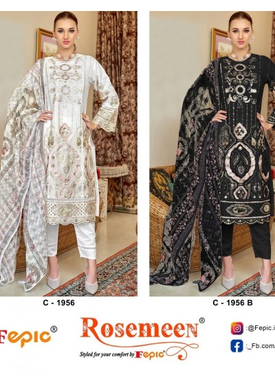 FEPIC ROSEMEEN 1956 A B LATEST PAKISTANI SALWAR SUITS