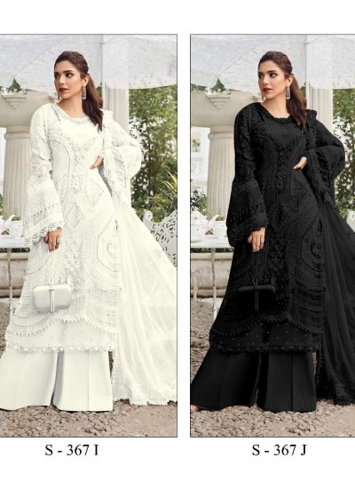 SERINE S 367 I J BLACK AND WHITE PAKISTANI SUITS BUY ONLINE