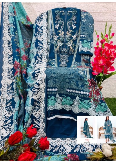 TAJ CREATIONS TAJ 581 COTTON SALWAR SUITS WHOLESALE