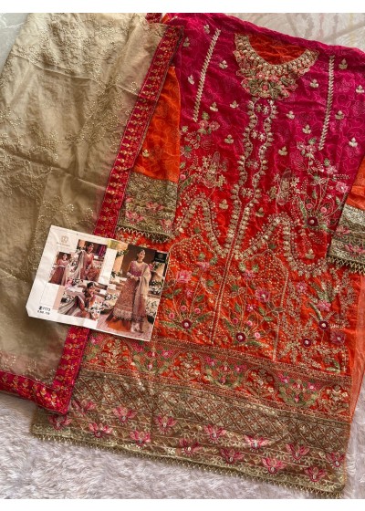 ZIAAZ DESIGNS 730 SEMI STITCHED SALWAR SUITS