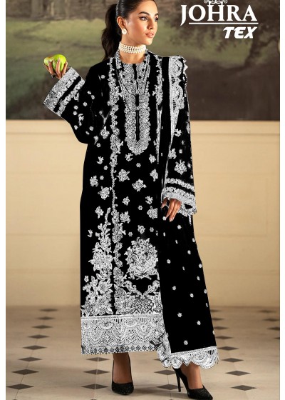 JOHRA TEX JT 158 B BLACK SALWAR SUITS SINGLE PIECE