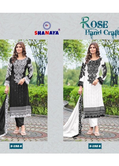 SHANAYA ROSE HAND CRAFT S 198 A B PAKISTANI SALWAR SUITS WITH PRICE