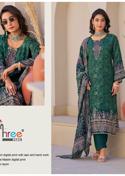 SHREE FABS KT 166 A PAKISTANI SUITS SINGLE PIECE