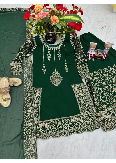 PARISHA FASHION PF 027 GREEN LATEST READYMADE PLAZZO 