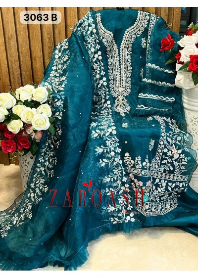 ZARQASH Z 3063 B PAKISTANI SUITS MANUFACTURER