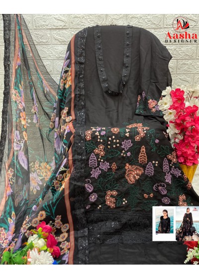 AASHA DESIGNER 1091 LATEST PAKISTANI SALWAR SUITS