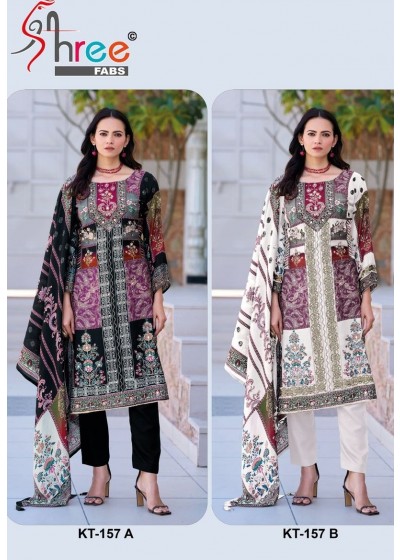 SHREE FABS KT 157 A B HIT PAKISTANI SUITS WHOLESALE PRICE