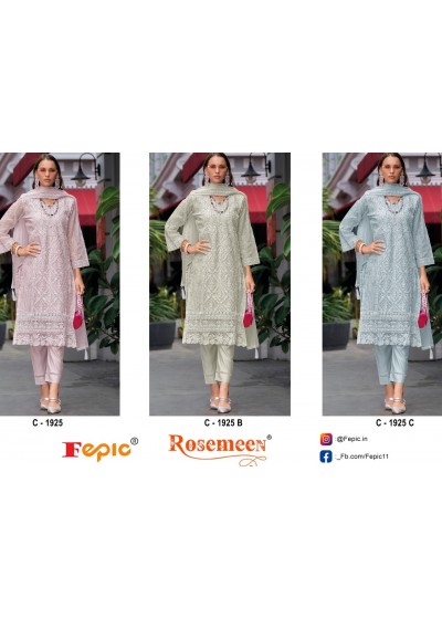 FEPIC ROSEMEEN C 1925 B C ORGANZA PAKISTANI SUITS WHOLESALER