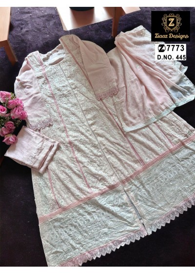 ZIAAZ DESIGNS 445 PAKISTANI SUITS LATEST SEMI STICHED