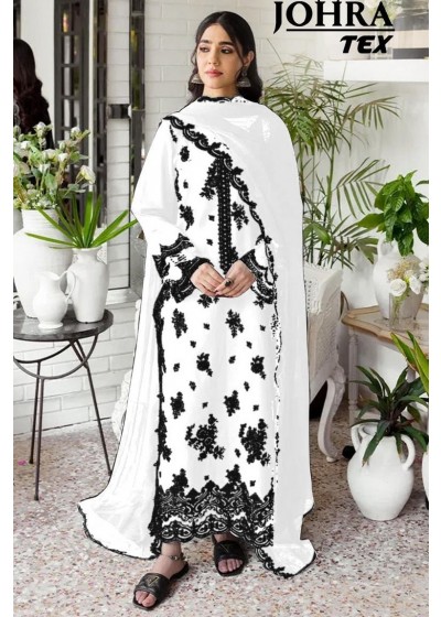 JOHRA TEX JT 150 B WHITE PAKISTANI SALWAR SUITS