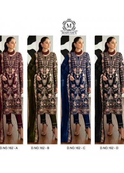 MARYAM 162 A B C D SINGLE PIECE PAKISTANI SUITS