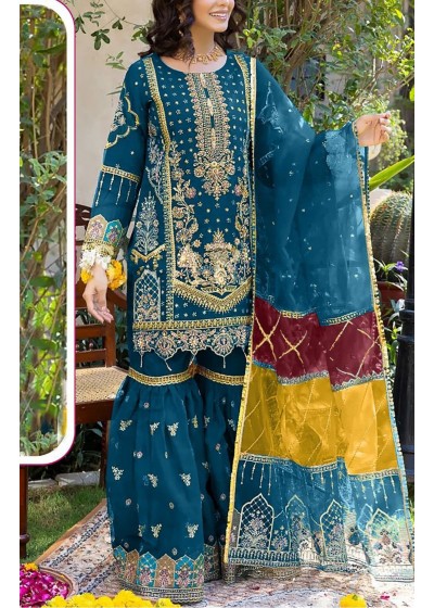 NOOR JAHAN NJ 58 ORGANZA BEAUTIFUL PAKISTANI SUITS
