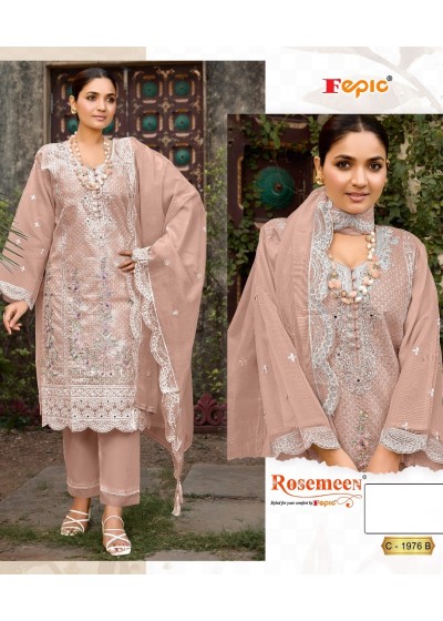 FEPIC ROSEMEEN C 1976 B TISHU ORGANZA PAKISTANI SUITS