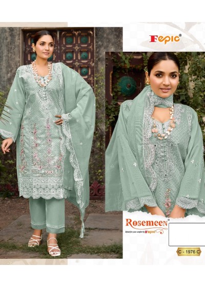 FEPIC ROSEMEEN C 1976 C TISHU ORGANZA PAKISTANI SUITS BY ONLINE