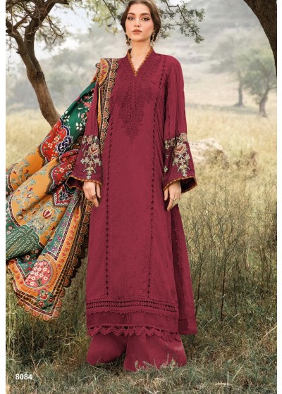 DEEPSY SUITS MARIA B 8084 MAROON LATEST PAKISTANI SUITS